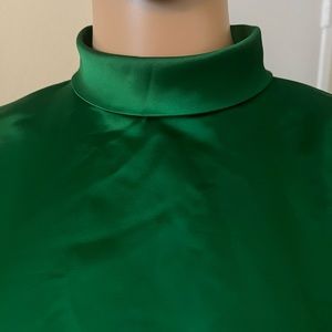 Long green “Nikah” gown, covered up, with Rhinestone made by me. Size M